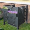 3.5 X 3.5 Ft Air Conditioner Fence For Outdoor Units, Metal Privacy Fence Cover, Perfect To Conceal Air Conditioning Units - Charcoal - Image 2