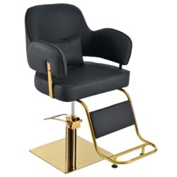 Elegant Barber Chair, Salon Chair For Hair Stylis, With Heavy Duty Hydraulic Pump Adjustable Barber Chair For Beauty Salon Spa Equipment - Golden / Black
