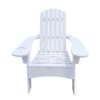Outdoor Or Indoor Wood Adirondack Chair With An Hole To Hold Umbrella, On The Arm - White - Image 4