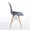 Chair, KD Leg, Plastic Seat (Set of 4) - Black - Image 3