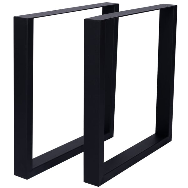 Square Table Legs 28X 24", Wide Metal Table Legs, Heavy Duty Steel Desk Legs Table Leg Dining Table Legs Coffee Desk Leg (Set of 2) - Black