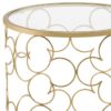 Flowie - Clear Glass Top Nesting Table - Gold - Image 3