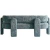 75.59" Wide Boucle Upholstery Modern Sofa For Living Room - Green - Image 9