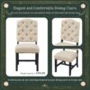Functional Furniture Retro Style Dining Table Set With Extendable Table And 4 Upholstered Chairs For Dining Room And Living Room - Espresso - Image 8