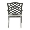 Aluminum Dining Arm Chair With Cushion (Set of 2) - Cast Silver - Image 3