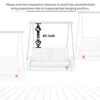 2 Person Wicker Hanging Porch Swing With Chains, Cushion, Pillow, Rattan Swing Bench For Garden, Backyard - Brown / Beige - Image 26