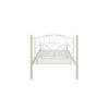 Twin Unique Flower Sturdy System Metal Bed Frame With Headboard And Footboard - White - Image 6