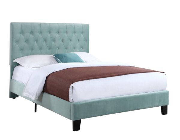 Luma - Full Upholstered Bed - Light Blue