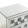 Noralie - Mirrored Faux Diamonds Accent Table - Silver - Image 4