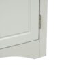 Triangle Bathroom Storage Cabinet With Adjustable Shelves, Freestanding Floor Cabinet For Home Kitchen - Gray - Image 21