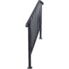 Handrails For Outdoor Steps, Fit 3 Or 4 Steps Outdoor Stair Railing, Picket#3 Wrought Iron Handrail, Flexible Porch Railing, Transitional Handrails For Concrete Steps Or Wooden Stairs - Black - Image 15