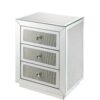Noralie - Accent Table Mirrored / Faux Dimaonds - Silver - Image 2