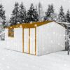 10'x12' Garden Sheds Outdoor Storage Sheds With Window - White / Yellow - Image 4