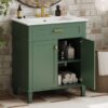 Bathroom Vanity With Ceramic Basin, Soft Close Door And Adjustable Shelves - Green - Image 19