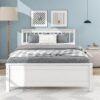 Full Bed With Headboard And Footboard For Kids, Teens, Adults, With A Nightstand - White - Image 4