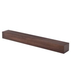 Fireplace Mantel Wooden Wall Mounted Floating Shelf 8" Deep Solid Pine Wood - Brown