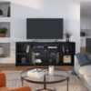 Skyline - TV Stand Console For TVs Up To 90" - Mocha - Image 6