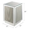 Noralie - Mirrored Faux Dimaonds Accent Table - Silver - Image 5