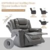 2 Seater Home Theater Recliner Manual Recliner Chair With A Storage Box And Two Cup Holders For Living Room - Gray - Image 3