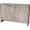 Accent Cabinet Farmhouse Style 3 Door Wooden Cabinet Sideboard Buffet Server Cabinet Storage Cabinet, For Living Room, Entryway, Hallway, Office, Kitchen And Dining Room - Natural Wood Wash - Image 8