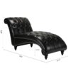 Tufted Armless Chaise Lounge - Black - Image 7