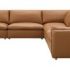 Brighton - Top Grain Leather 5 Pieces Modular Sectional - Brown - Image 2