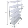 18" 6 Tier 6000Lbs Capacity Nsf Metal Shelf Wire Shelving Unit, Heavy Duty Adjustable Storage Rack With Wheels & Shelf Liners For Commercial Grade Utility Steel Storage Rack - Chrome - Image 16