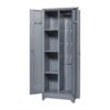 Metal Storage Cabinets, Cleaning Tool Cabinet With Locking Door, Tall Broom Tool Organizer And Storage, Large Storage Cabinet For Kitchen - Gray - Image 6