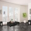 Bruno - Wooden 3 Piece Lift Top Coffee And End Table Set With Tempered Glass Top And Drawer (Set of 3) - Ash Gray - Image 11