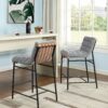 Lahni - Boucle Fabric Counter Height Chair - Gray - Image 5