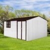 10'x12' Garden Sheds Outdoor Storage Sheds With Window - White / Coffee - Image 6