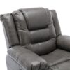 2 Seater Home Theater Recliner Manual Recliner Chair With A Storage Box And Two Cup Holders For Living Room - Gray - Image 20