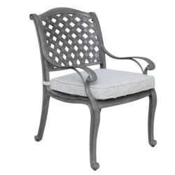 Outdoor 5 Piece Aluminum Dining Set With Cushion - Golden Gauze