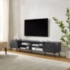 Contemporary 2 Door Minimalist TV Stand For TVs Up To 90" - Black - Image 4