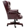 Executive Office Chair, High Back Reclining Comfortable Desk Chair With Smooth Glide Caster Wheels - Burgundy - Image 6