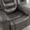 2 Seater Home Theater Recliner Manual Recliner Chair With A Storage Box And Two Cup Holders For Living Room - Gray - Image 13