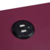 Fierce - Accent Table With Built In USB Port - Black / Burgundy - Image 9