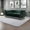 Fx-P82-Gr (Sofa) Velvet Sofa, Mid-Century Sofa Furniture Chesterfield Couch For Living Room - Green - Image 9