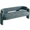 75.59" Wide Boucle Upholstery Modern Sofa For Living Room - Green - Image 4