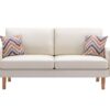 Bahamas - Linen Sofa And Chair With 2 Throw Pillows (Set of 2) - Beige - Image 3