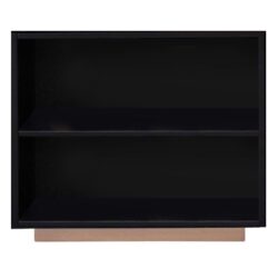 Vanessa - 2 Compartment Bookshelf - Black / Gold