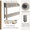 Rustic Entryway Console Table Long Sofa Table With Two Different Size Drawers And Bottom Shelf For Storage - Gray Wash - Image 5