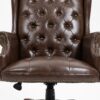 Executive Office Chair, High Back Reclining Comfortable Desk Chair With Smooth Glide Caster Wheels - Brown - Image 3