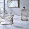Bluelipe - Clear Glass Top With Coffee Table - Champagne - Image 2