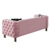 Chesterfield - Modern Tufted Velvet Living Room Sofa, 84.25''W Couch - Pink - Image 4