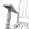 Balcony Porch Wood Adult Rocking Chair - White - Image 6