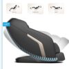 Massage Chair, Zero Gravity Shiatsu Massage Chairs Full Body And Recliner Sl-Track Massage Chair With Bluetooth Speaker, Anion, Thai Stretch, USB Charing, Heating And Foot Roller Massager - Black - Image 13