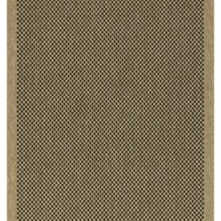 Earth - 5'3" X 7'3" Indoor, Outdoor Area Rug, Polypropylene - Jute / Black
