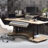 Eleazar - Music Recording Studio Desk - Oak - Image 7