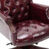 Executive Office Chair, High Back Reclining Comfortable Desk Chair With Smooth Glide Caster Wheels - Burgundy - Image 9
